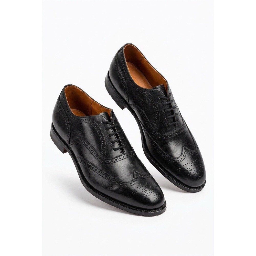 Church's Custom Grade English Wingtip Oxfords Black Leather Men's 11 D